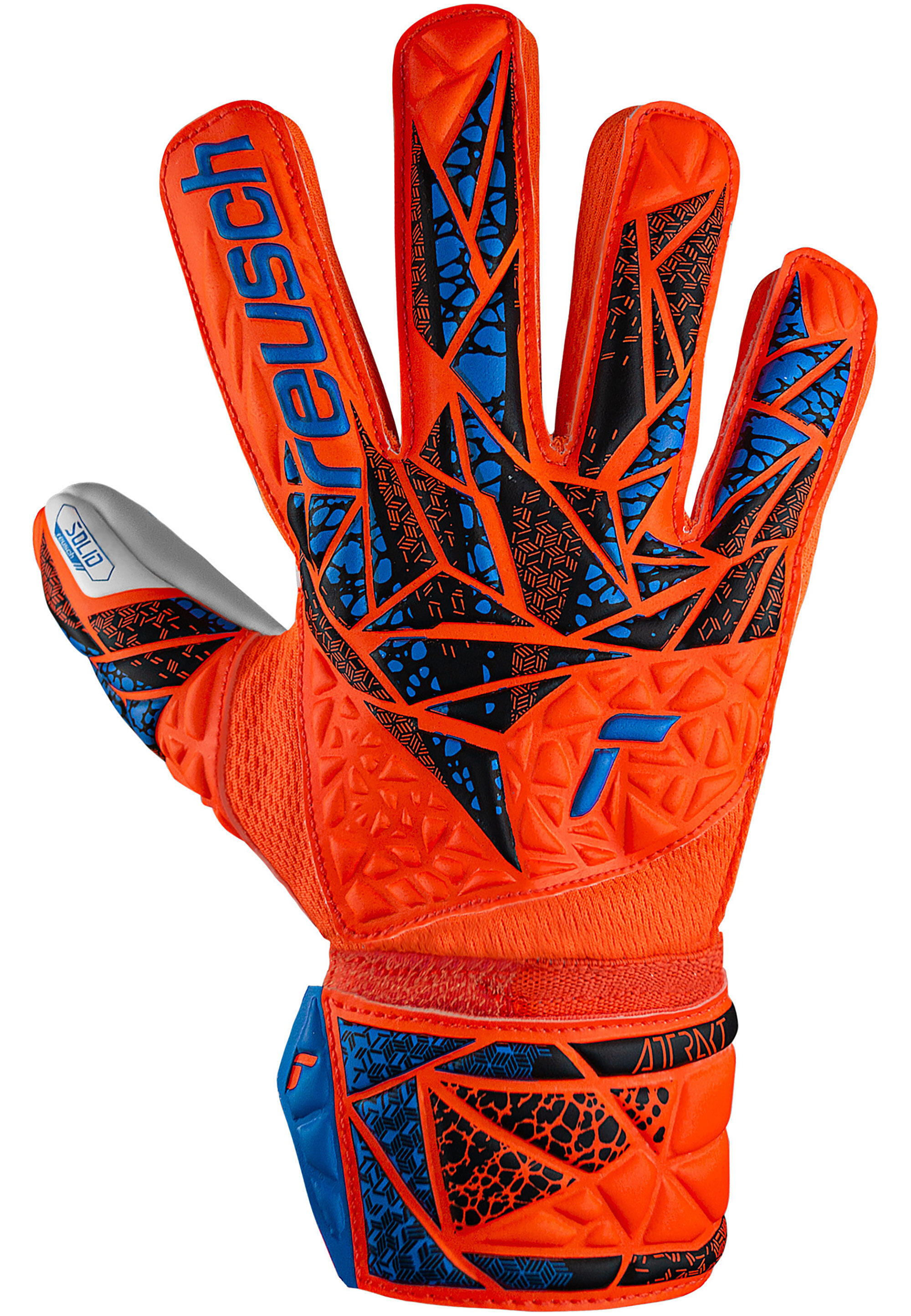 Reusch Attrakt Starter Solid Finger Support Junior Goalkeeper Gloves 2/7