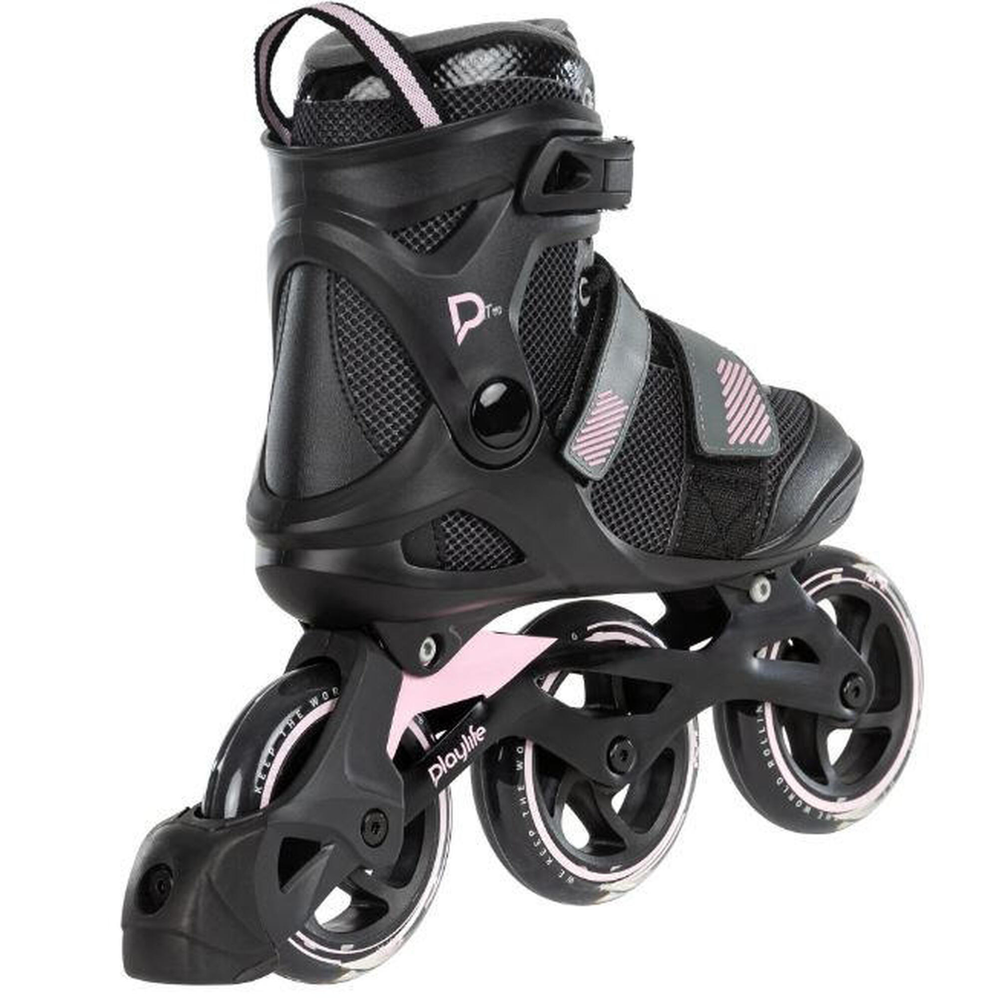 Playlife - Fitness GT 110 inline skates 80A zwart roze maat 43