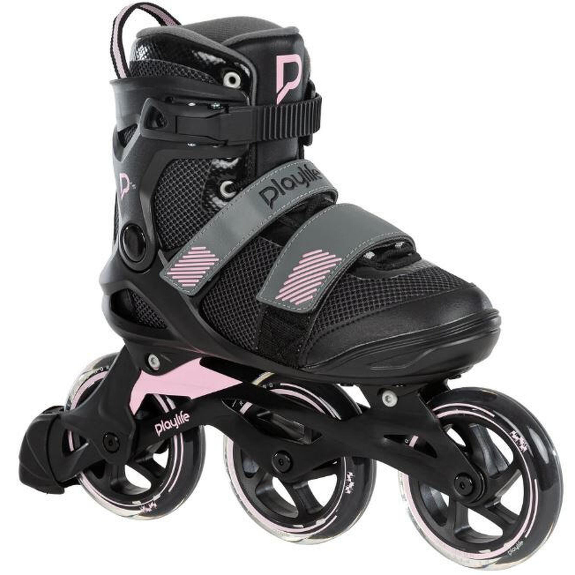 Playlife - Fitness GT 110 inline skates 80A zwart roze maat 43