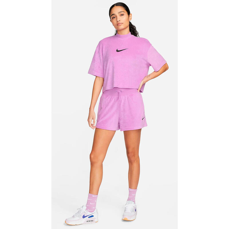 Nike Sportswear Badstofshorts voor Dames Lila