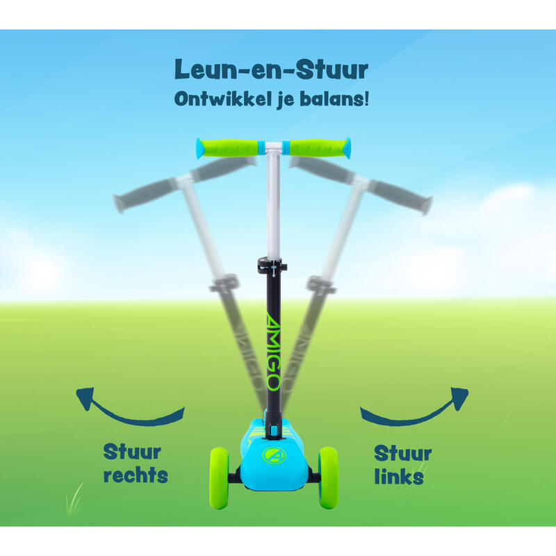 AMIGO Twister trottinette pliable à 3 roues pour enfants avec frein à pied