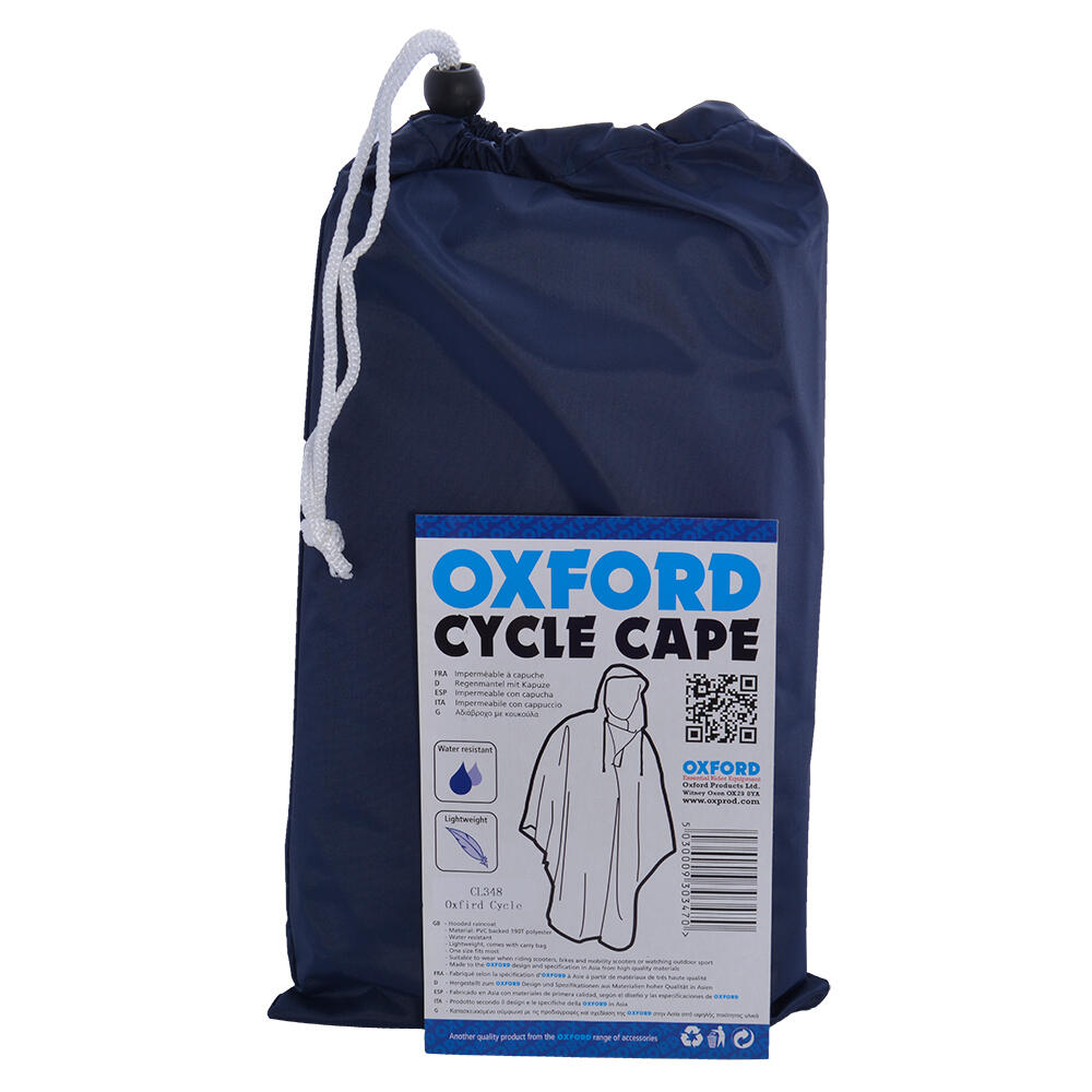Oxford Cycle cape poncho in Dark Blue 2/3