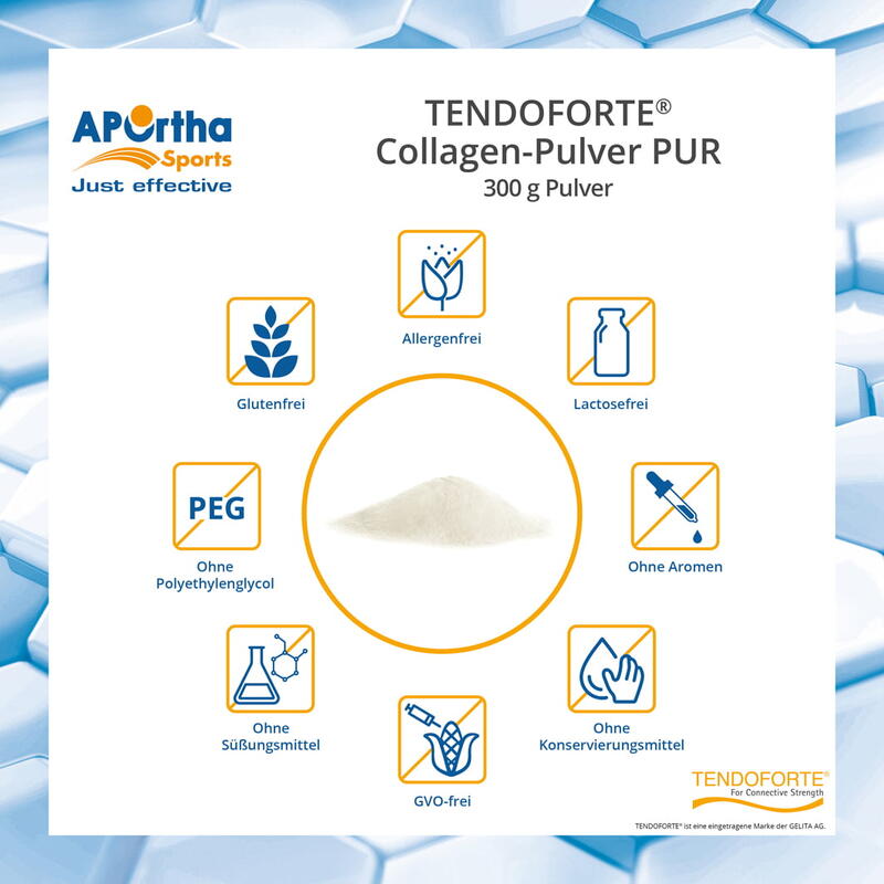 APOrtha Sports TENDOFORTE® B (Rind) Collagen-Pulver PUR - 300 g