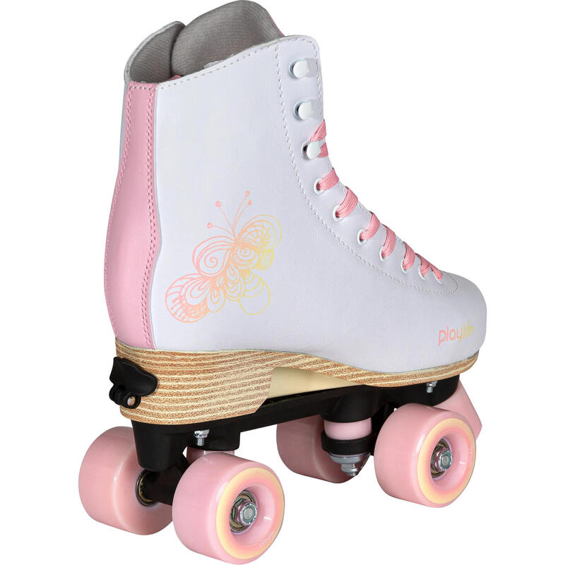 Playlife Classic patins à roulettes ajustables junior blanc/rose