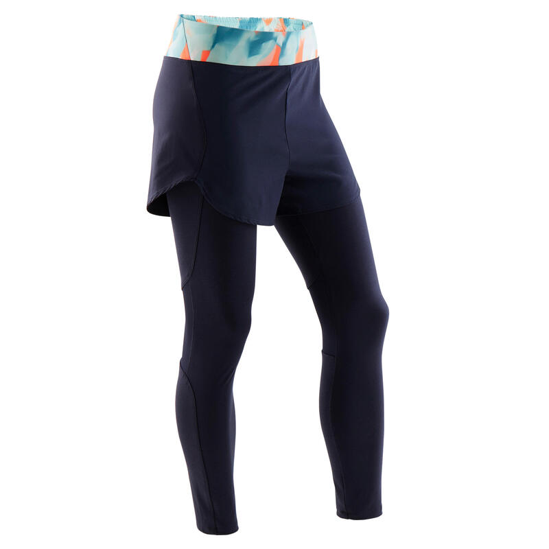Refurbished - Shorts integrierte Leggings Mädchen blaugrün - SEHR GUT