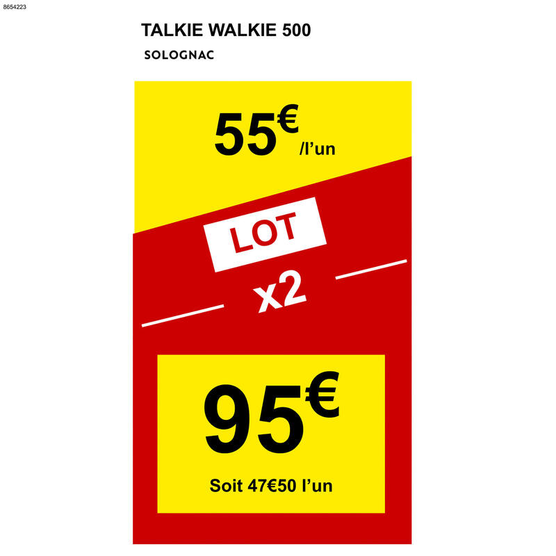 Segunda vida - Walkie-Talkie Caza Solognac 500 Estanco Naranja... - MUY BUENO