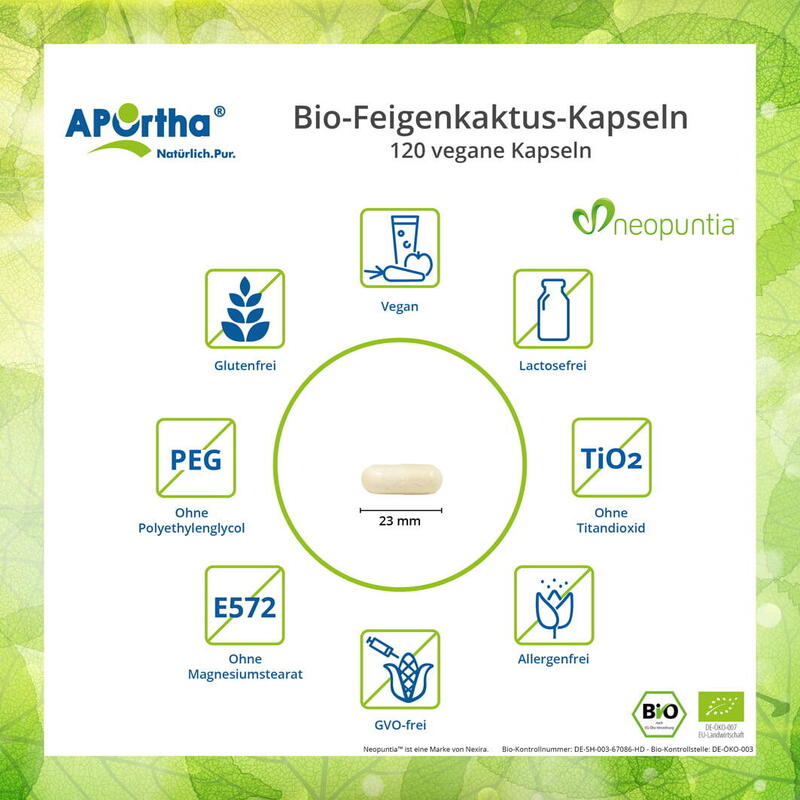 Neopuntia™ Bio-Feigenkaktus - 120 vegane Kapseln
