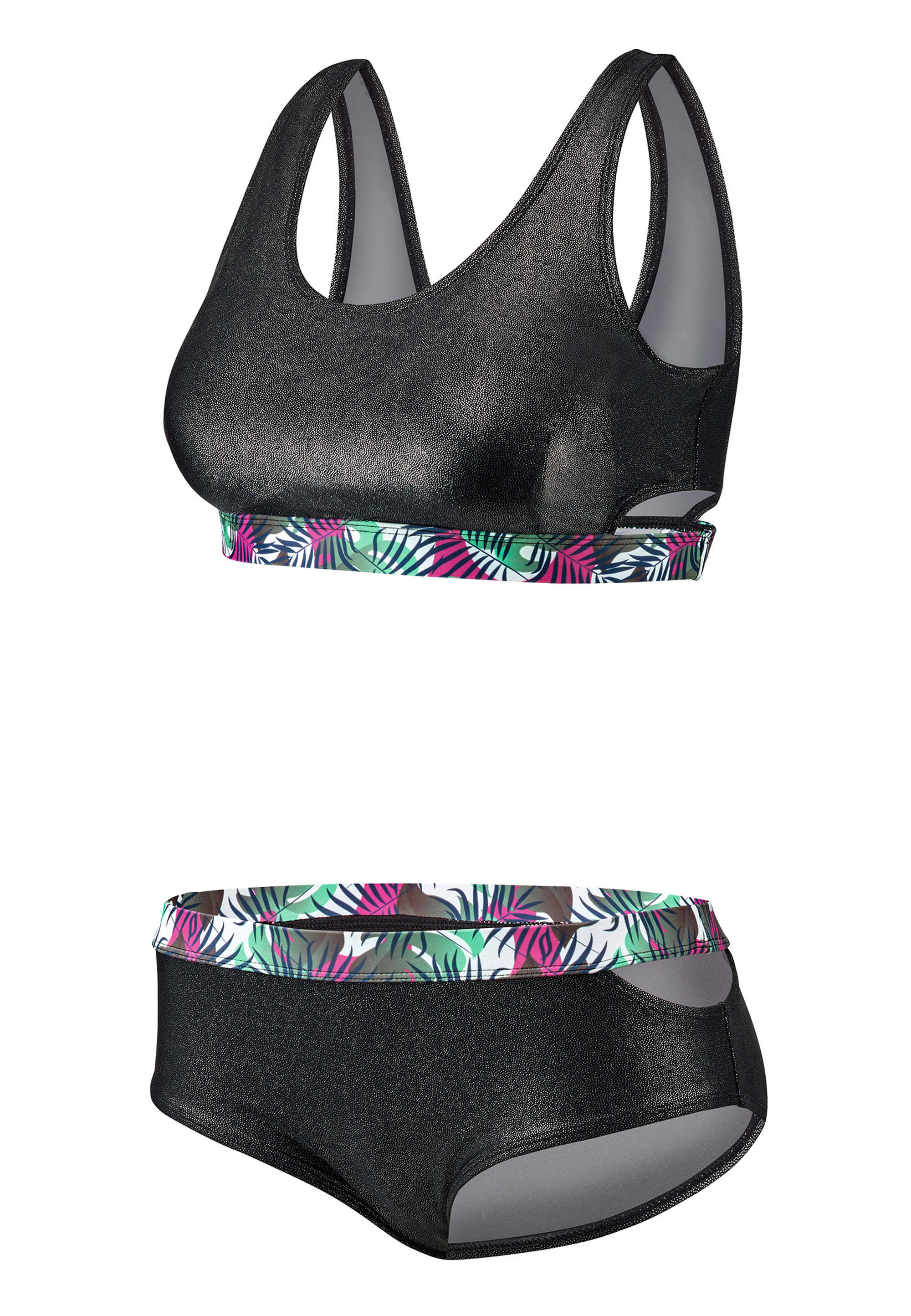 Bikini Beco Regular Fit Top Incrociato - Nero/Rosa Taglia UK 38 2/5