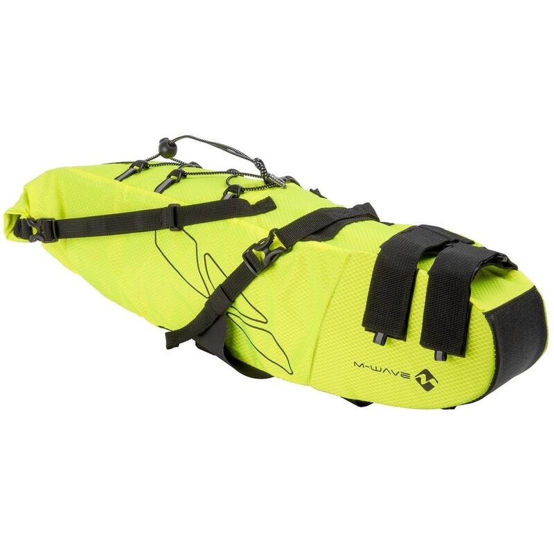 M-Wave zadeltas Rough Ride L 11 liter nylon geel/zwart