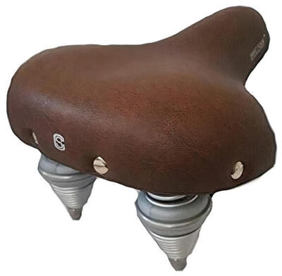 Comfortabel retro zadel m met geheugenfoam in bruin