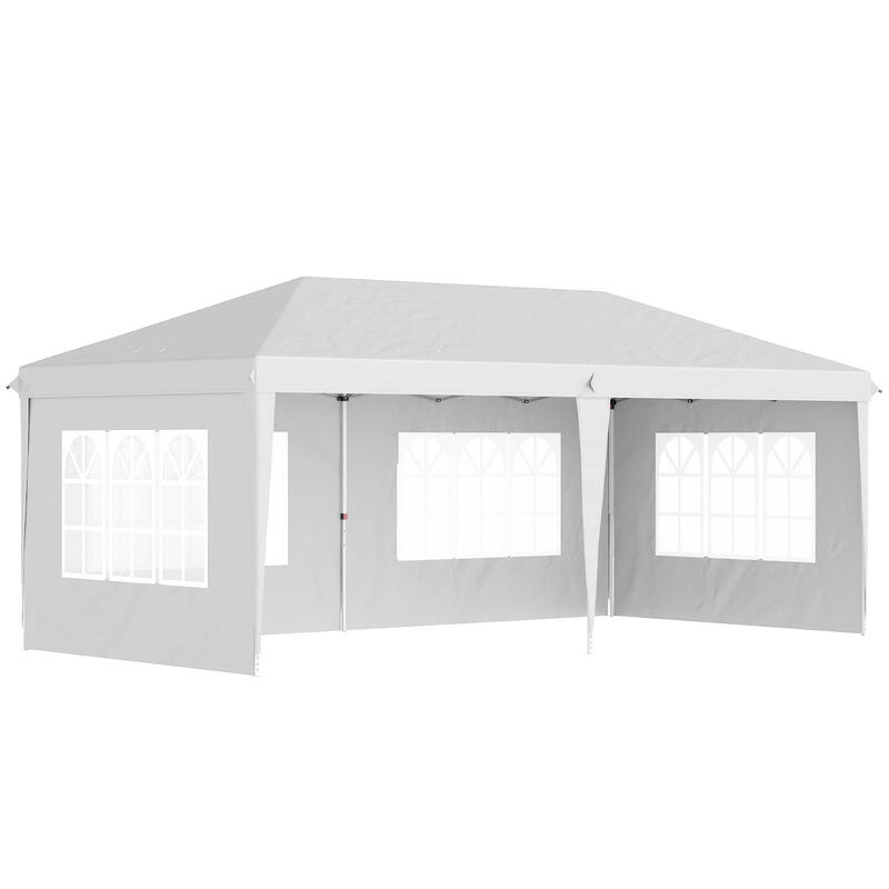 Carpa Evento Deportivo Outsunny 585x295x270 cm Blanco