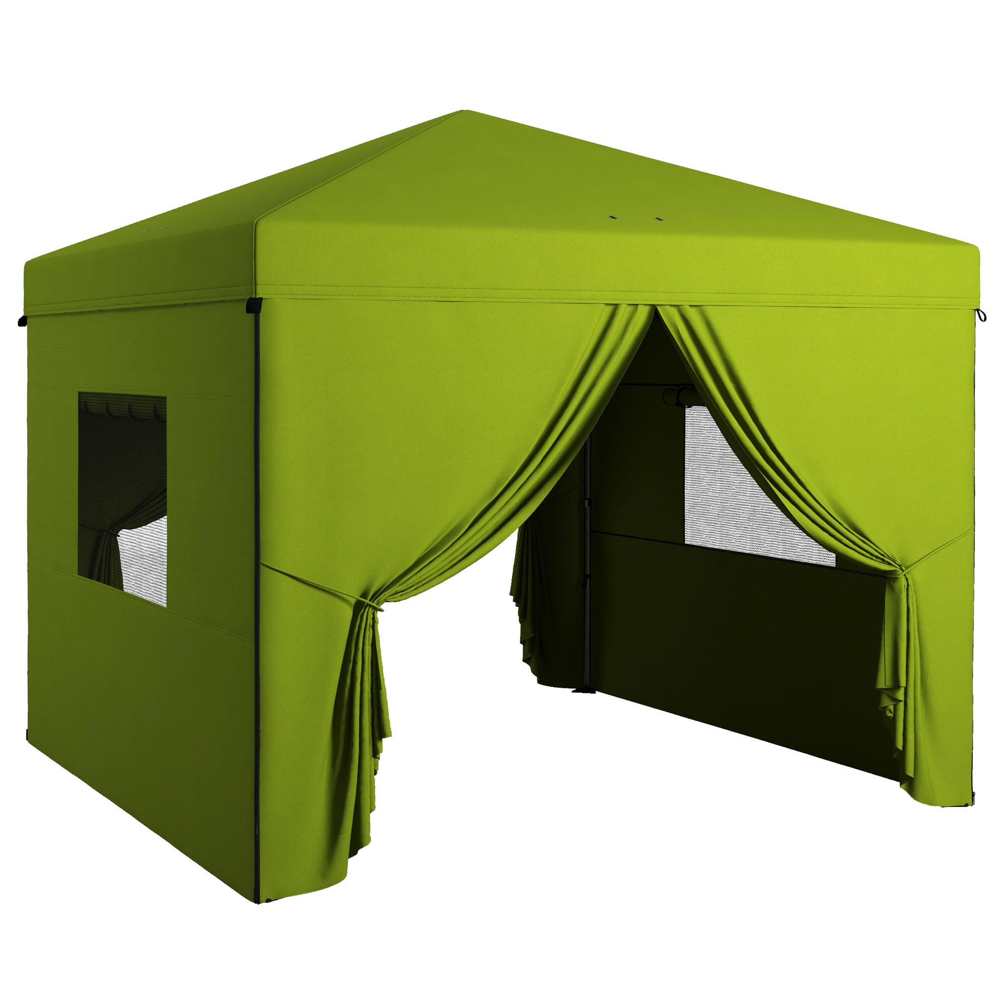 Tenda dobrável verde outsunny