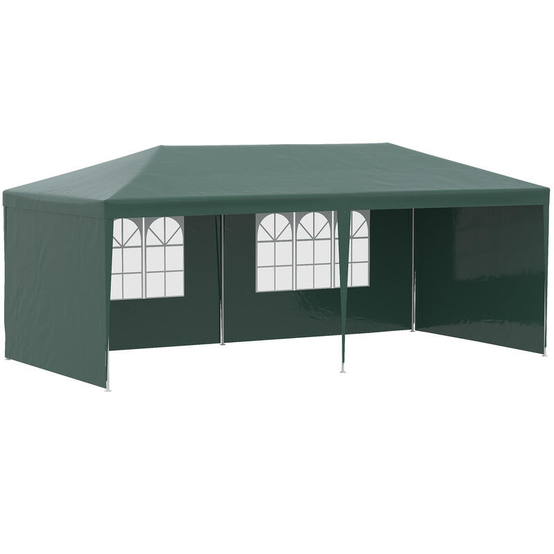 Tenda de exterior 585x295x255 cm verde Outsunny