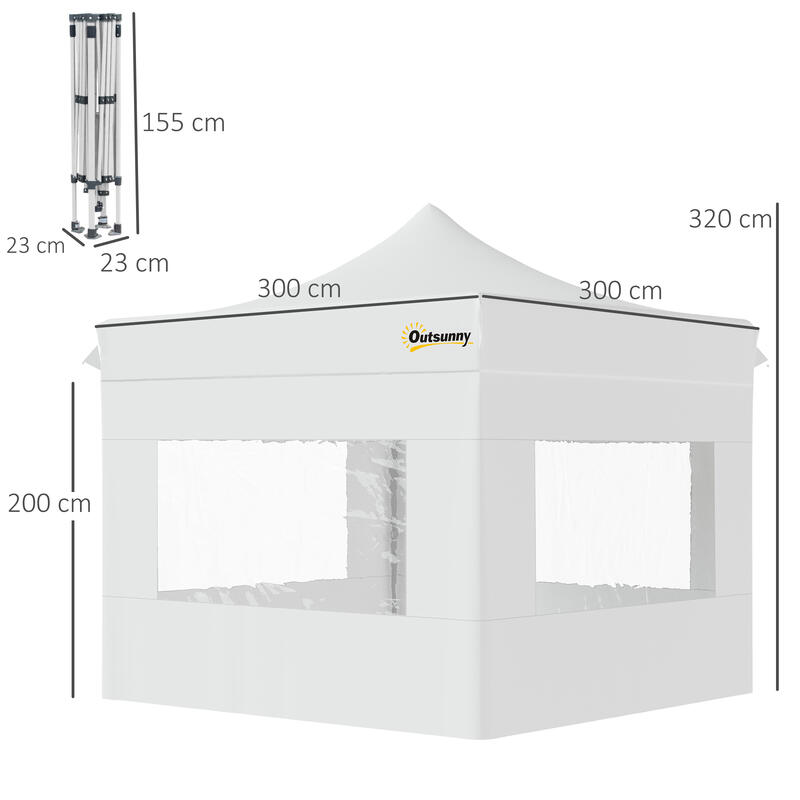 Outsunny Carpa para eventos deportivos 3x3 m