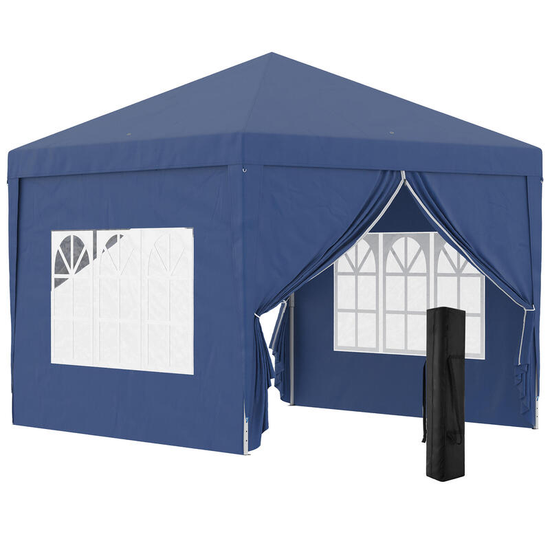 Carpa Evento Deportivo Outsunny 295x295x258 cm Azul