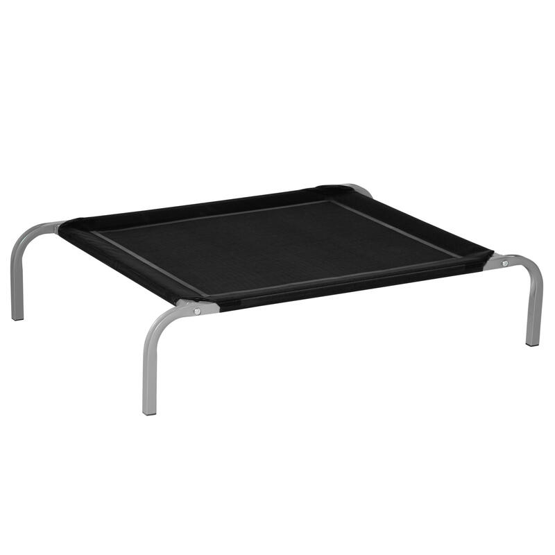 Cama Elevada para Mascotas PawHut 90x65x20 cm Negro