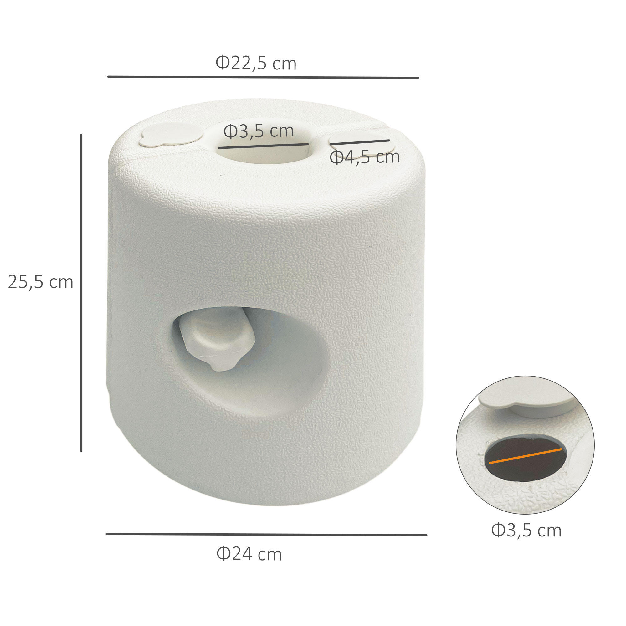 Conjunto pesos para tendas ø24x25,5 cm branco Outsunny 3/7