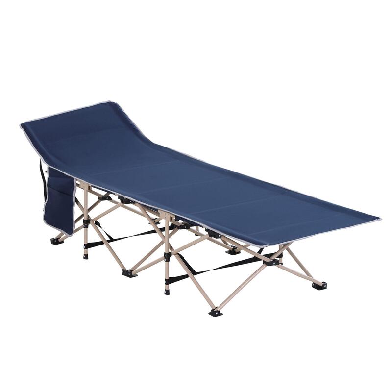 Cama de campismo 190x68x52 cm azul Outsunny