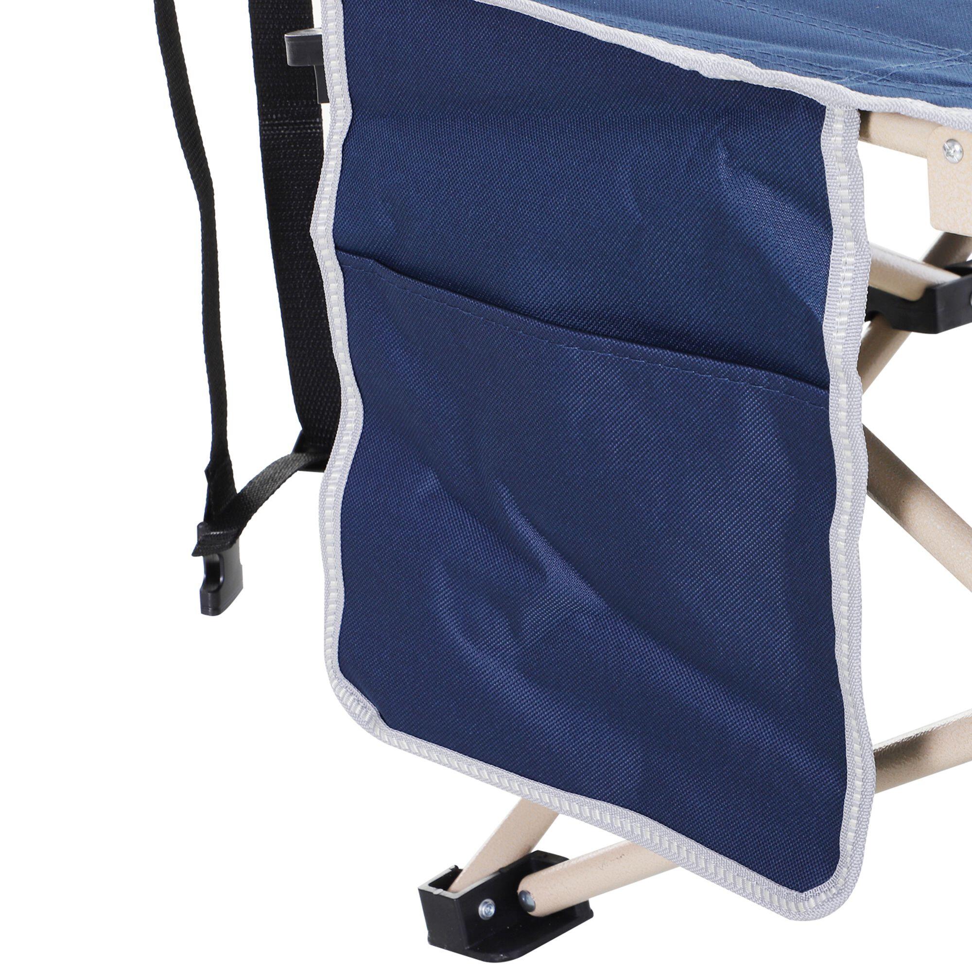 Cama de Camping Outsunny 190x68x52 cm Azul 4/7