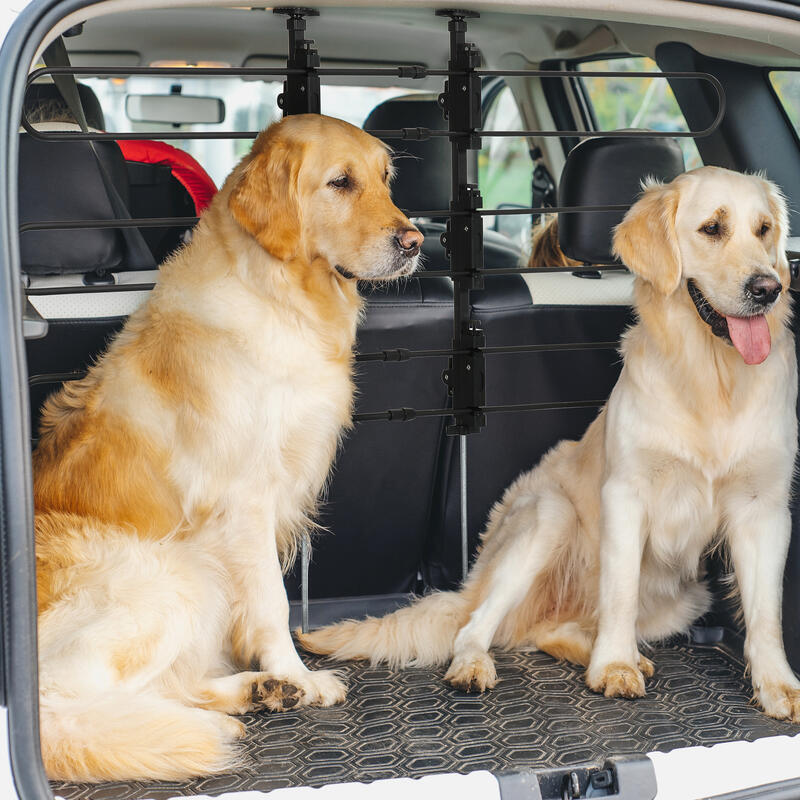 Barrera protectora de coche para perros PawHut 150x9x124 cm negro