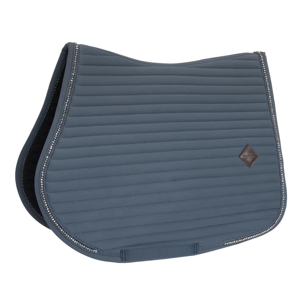 Saddle Pad pearls show jumping grey