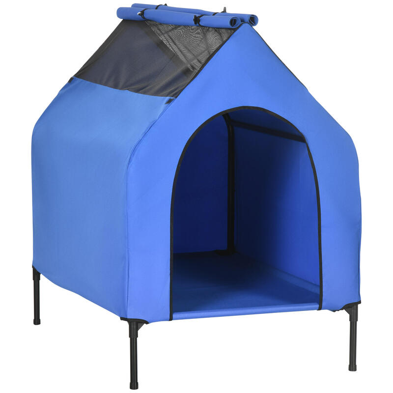 Caseta para Perros PawHut 130x85x121 cm Azul