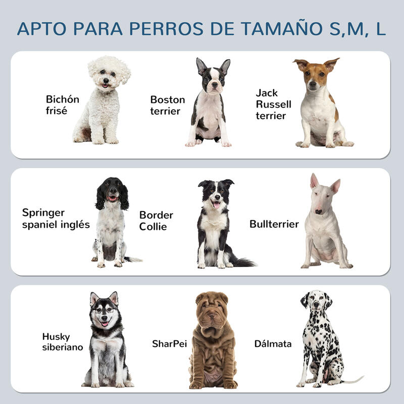 Comedero para perros altura ajustable PawHut 60x33x31,5 cm gris