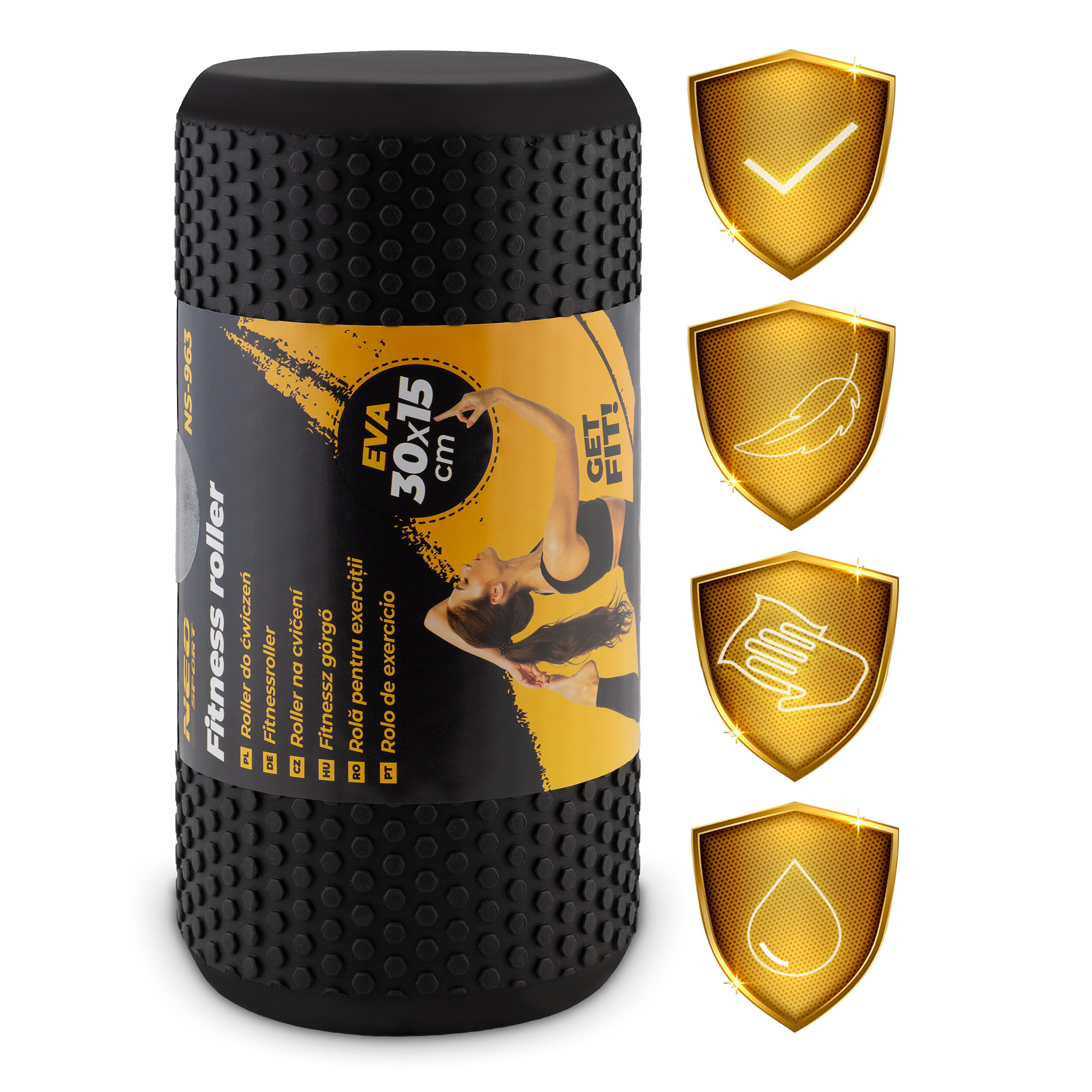 Roller do masażu ćwiczeń wałek 30x15cm Neo-Sport 6/7