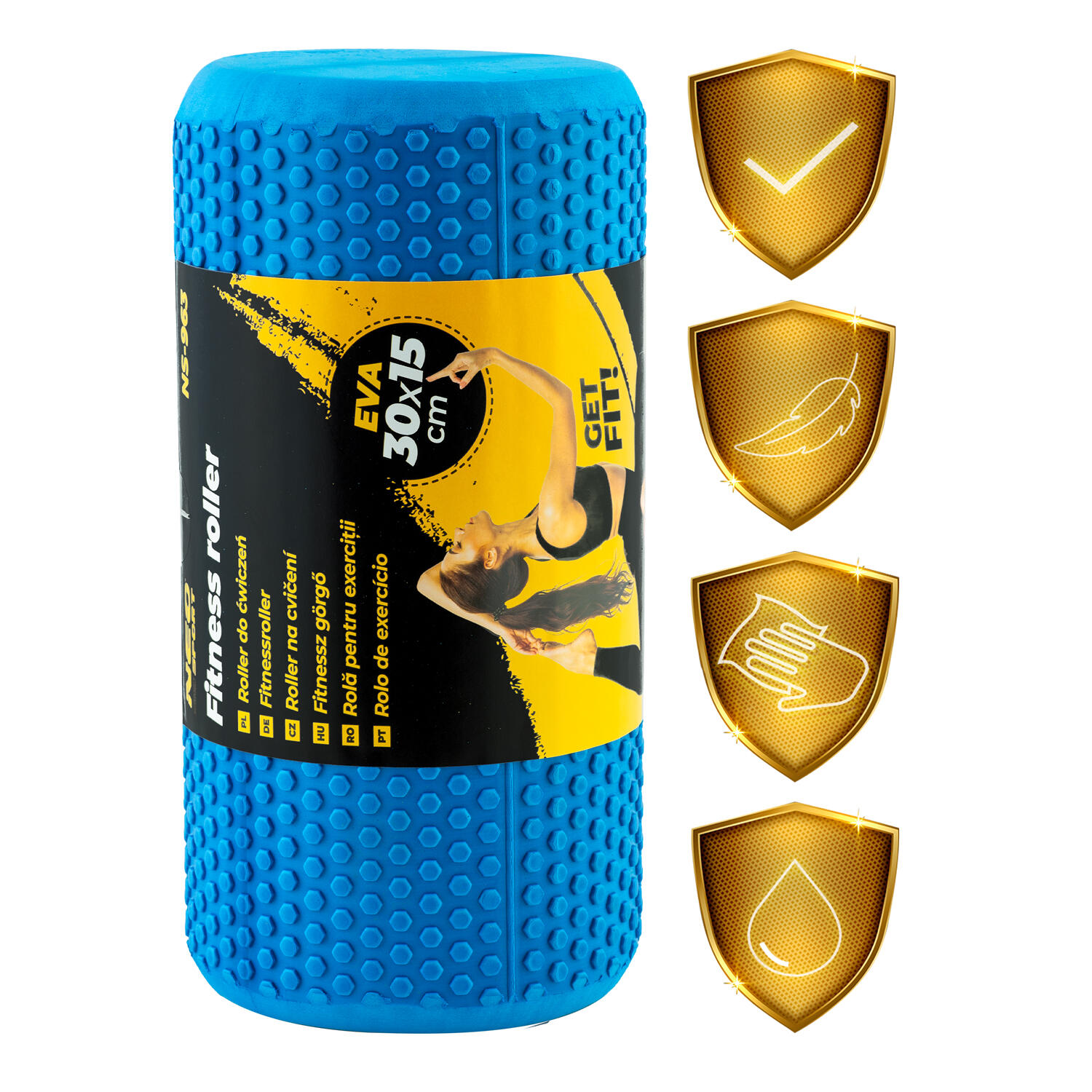 Rulli Massaggio Fitness 30x15cm, Blu 6/7