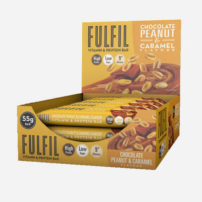 Vitamin & protein bar - peanut & caramel - 15 stuks