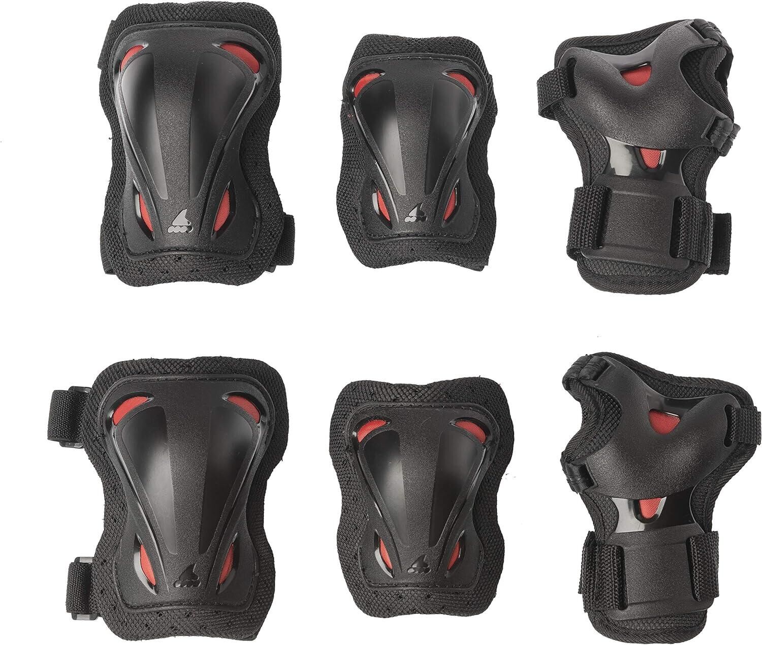 ROLLERBLADE Skate Gear Jnr 3 Pack - Black/Red