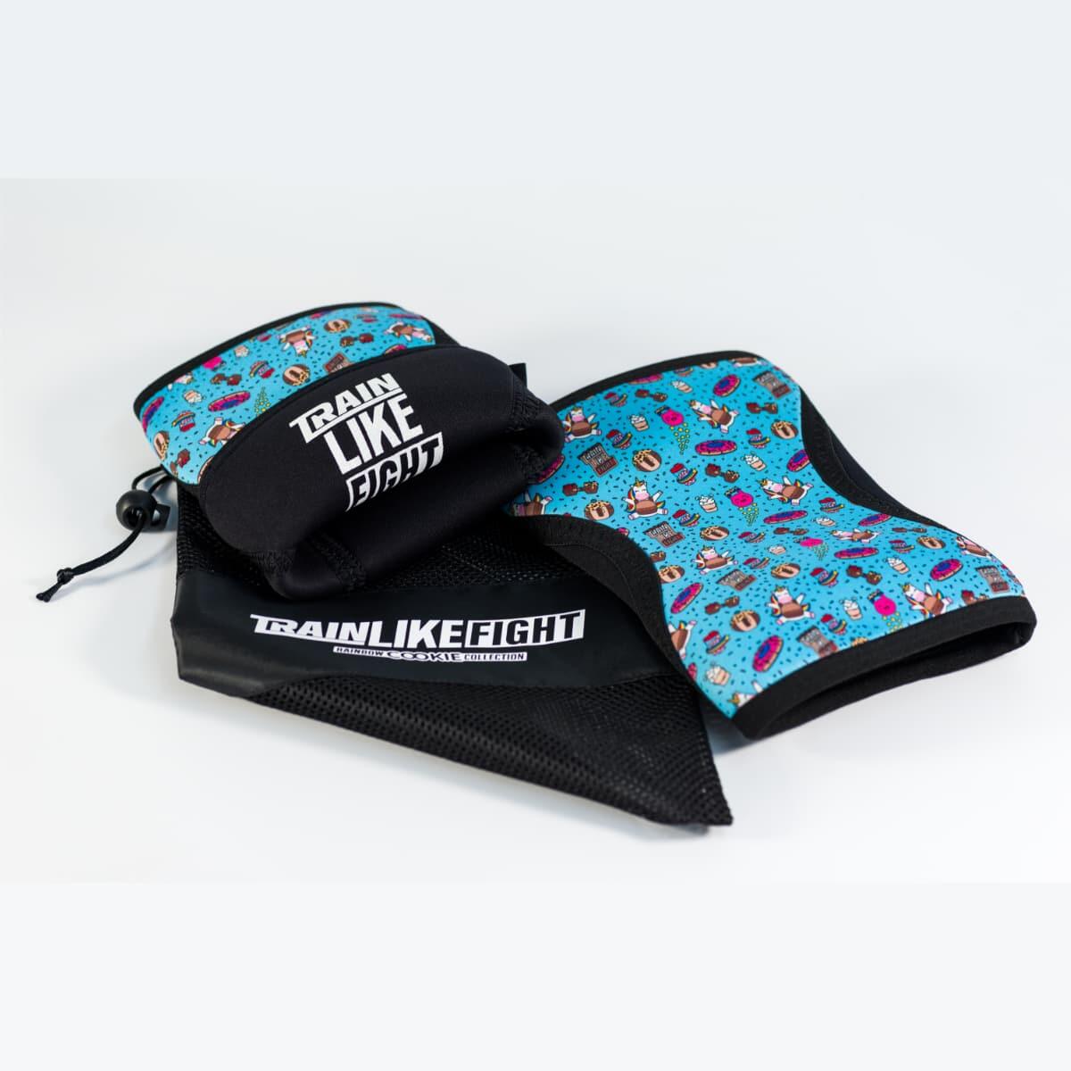 Joelheiras 5 mm Cross training Rainbow Cookie Attitude Trainlikefight Azul 3/4