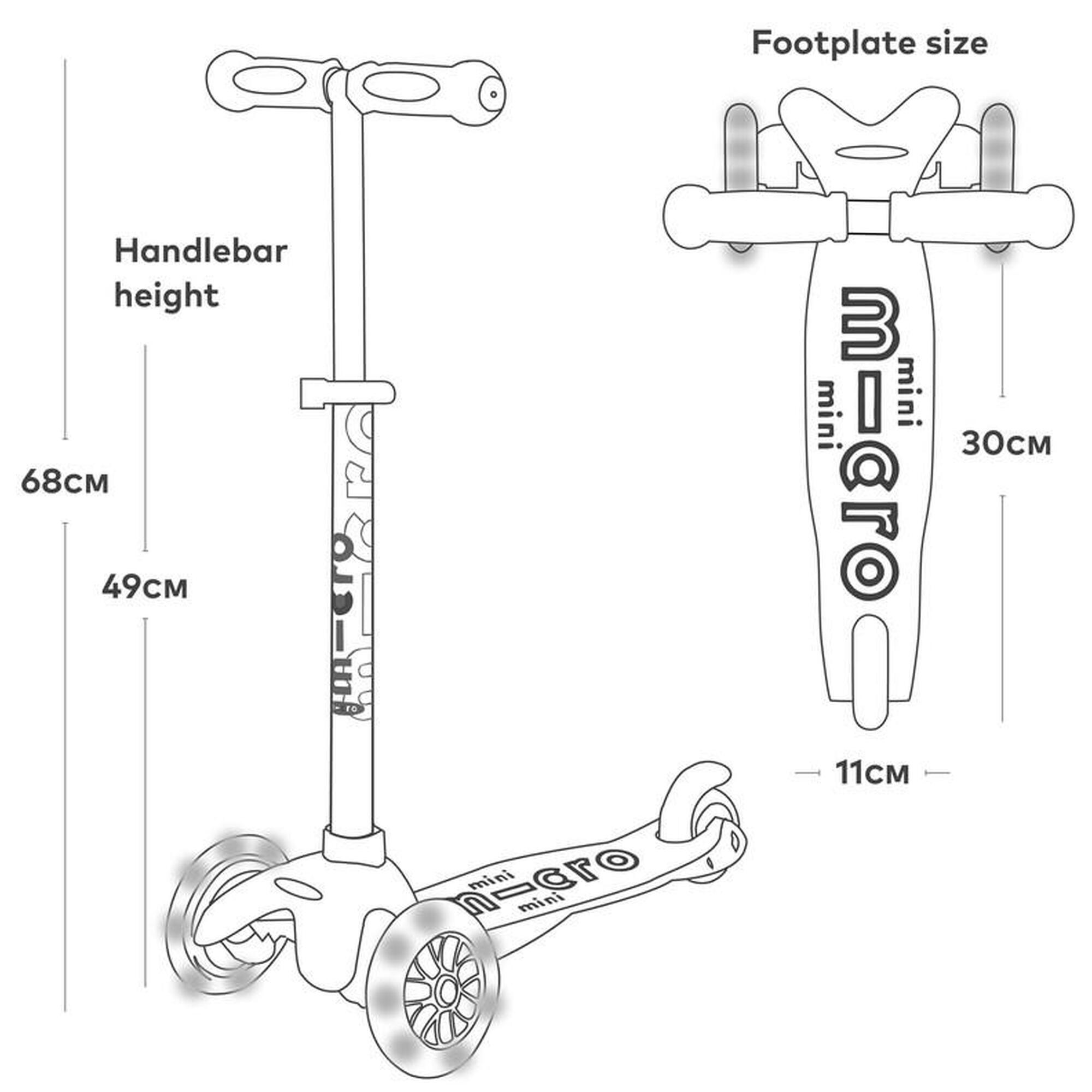 Trottinette 3 roues Mini Micro Deluxe Violet LED