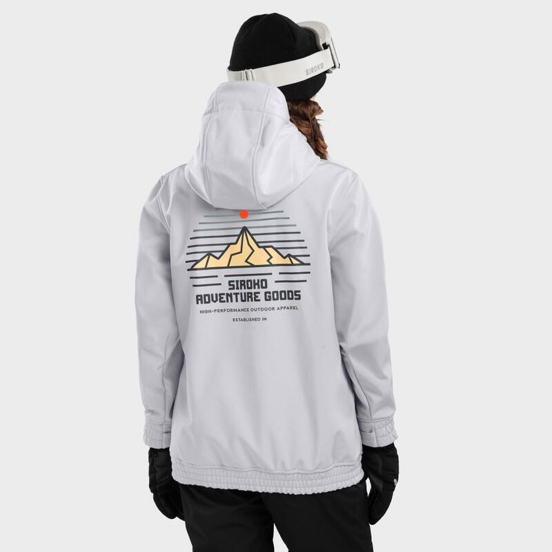 Casaco de snowboard para mulher Desportos de inverno W3-W Lhotse SIROKO Cinzento