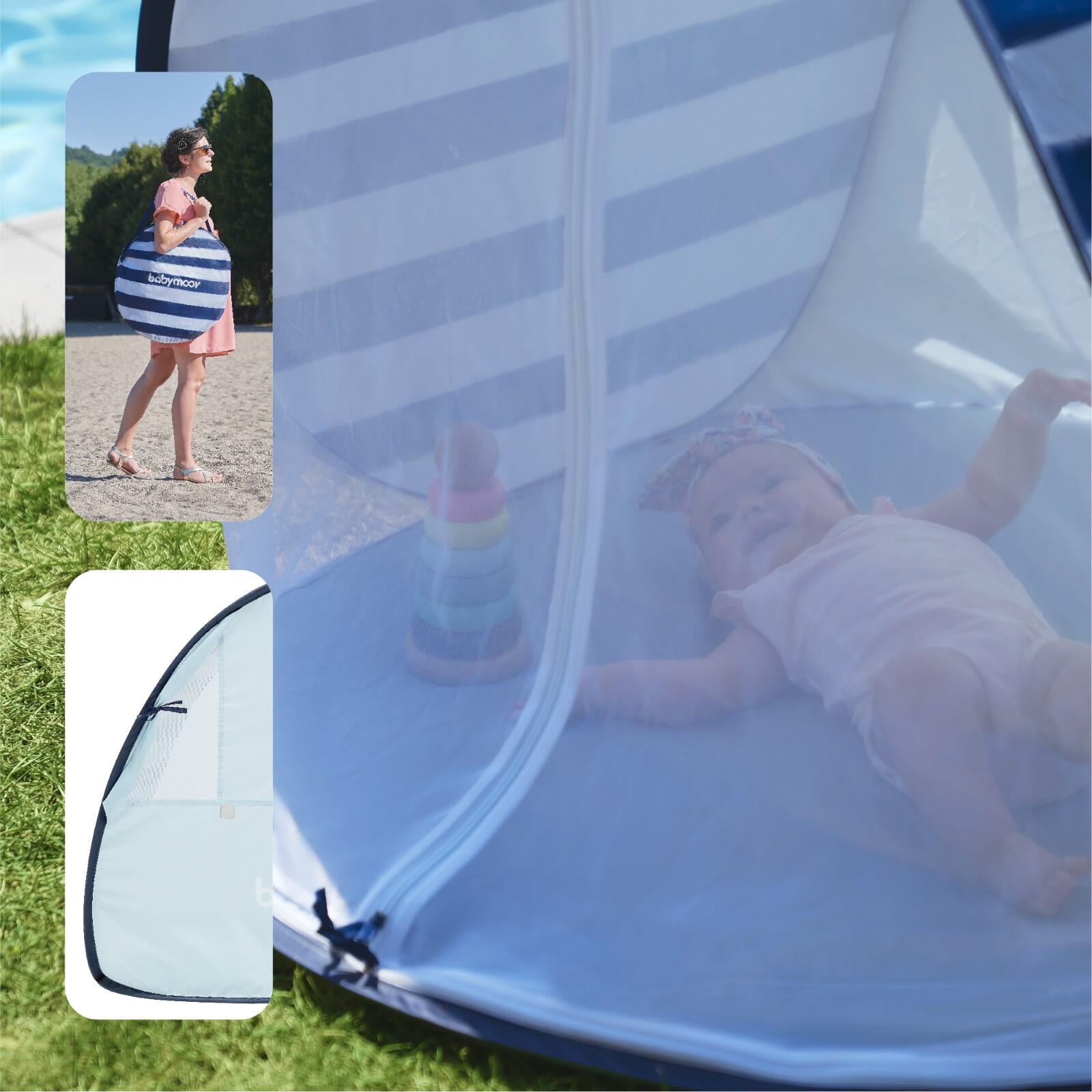 Strandmuschel UV-Schutz 50+ mit Moskitonetz für Babys und Kinder - Blau 5/7