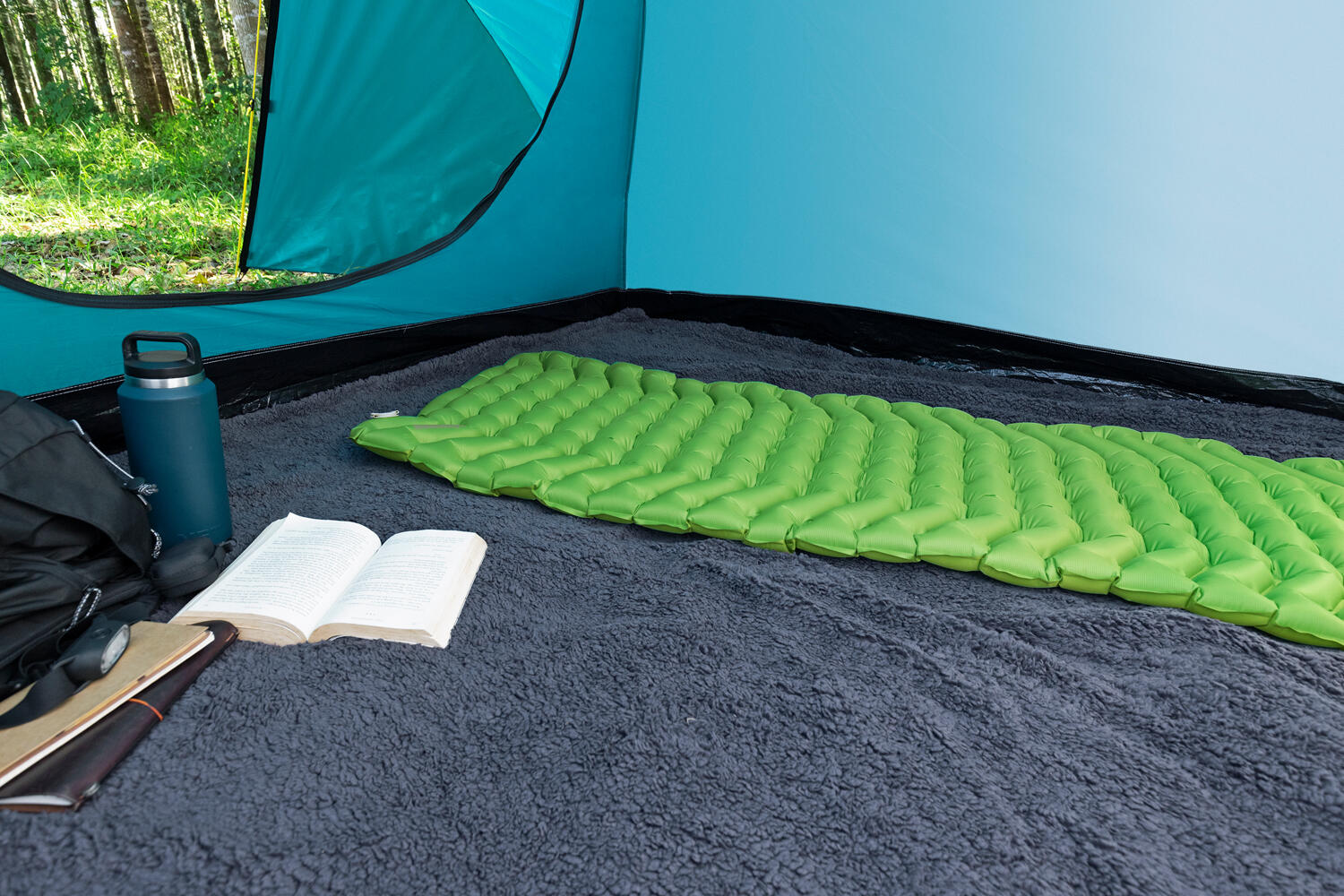 Bestway Inflatable Rectangular Sleeping Pad, Compact Air Sleeping Mat 4/7