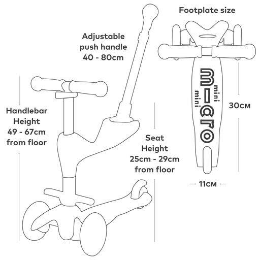 Mini Micro 3w1 Deluxe Plus różowa