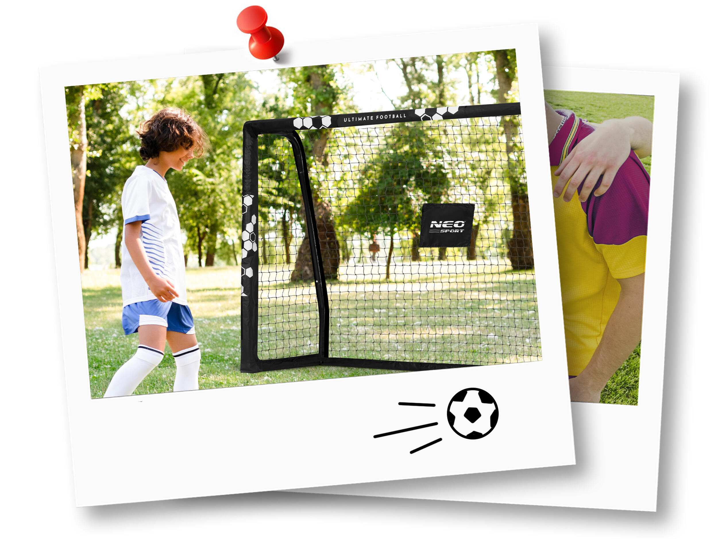 Porte calcio Neo-Sport, Nero 3/7