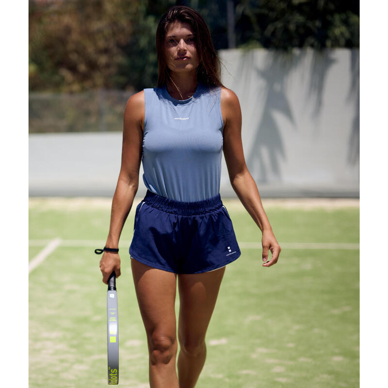 Elegance Débardeur de Tennis/Padel Femme Gris Pierre