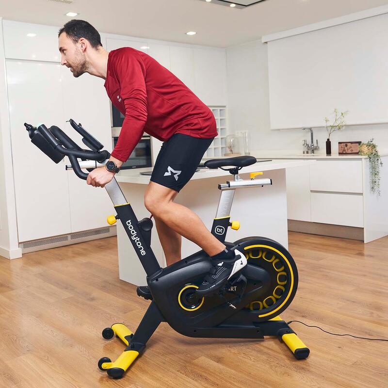 Bicicleta estática indoor Bodytone AB400SM-G smart con Bluetooth 22kg