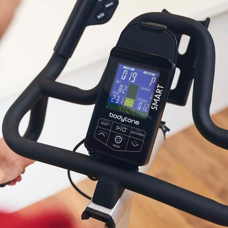 Bicicleta estática indoor Bodytone AB400SM-G smart con Bluetooth 22kg