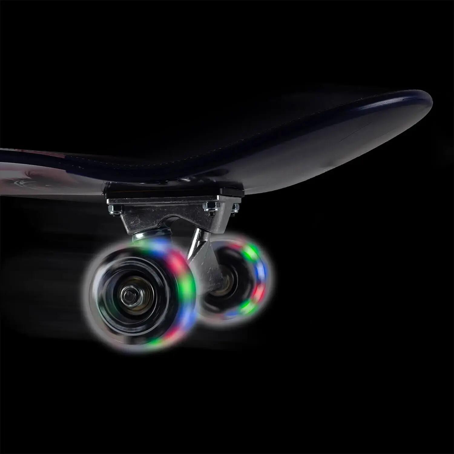 Skateboard dublu print, aluminium truck, 70 x 20 cm, metalizat, Masked Eyes 6/6