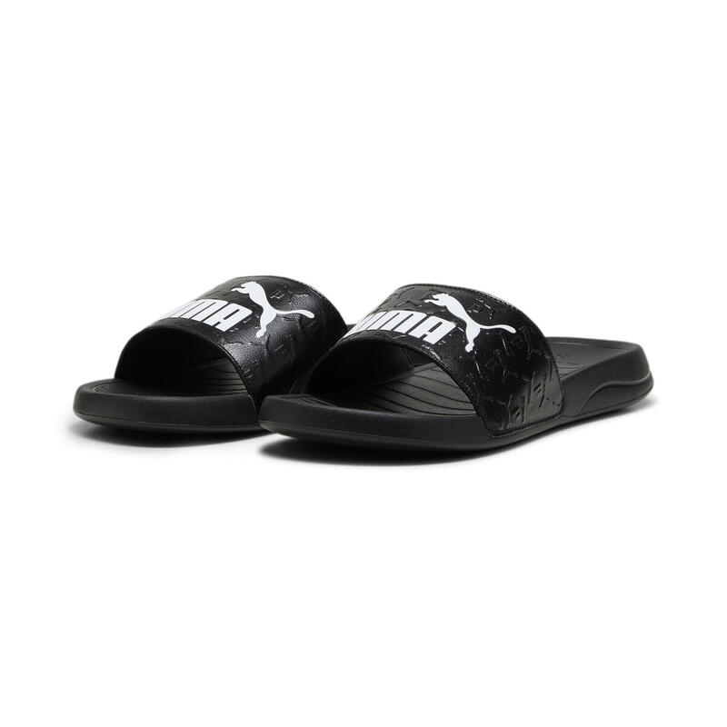 Popcat 20 Superlogo Slides Erwachsene PUMA Black White