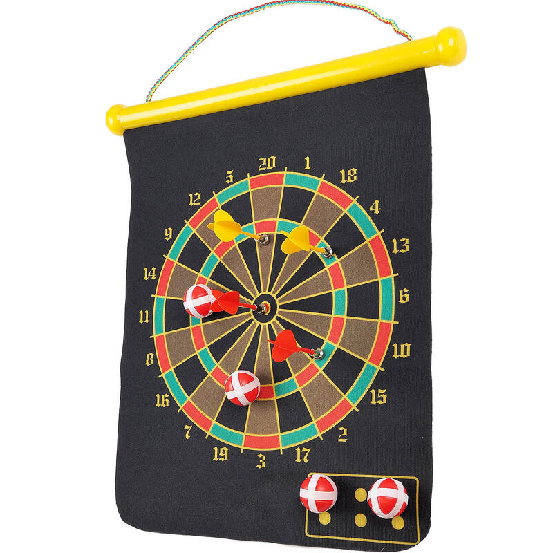 Joc Darts magnetic pentru copii Unicorn, cu 4 sageti si 4 bile velcro, 34x45 cm