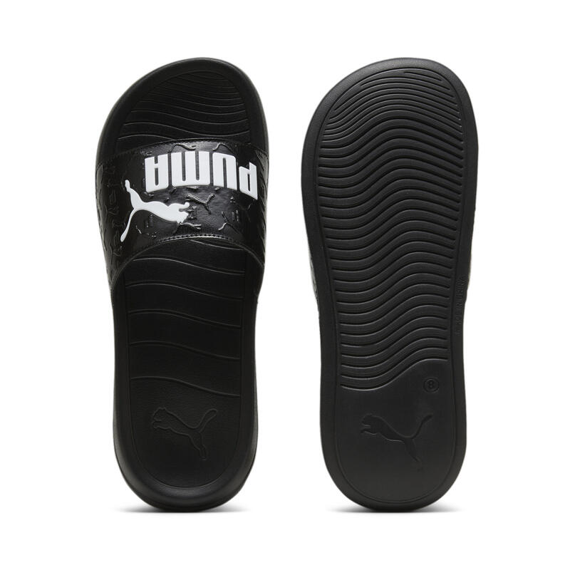 Popcat 20 Superlogo Slides Erwachsene PUMA Black White