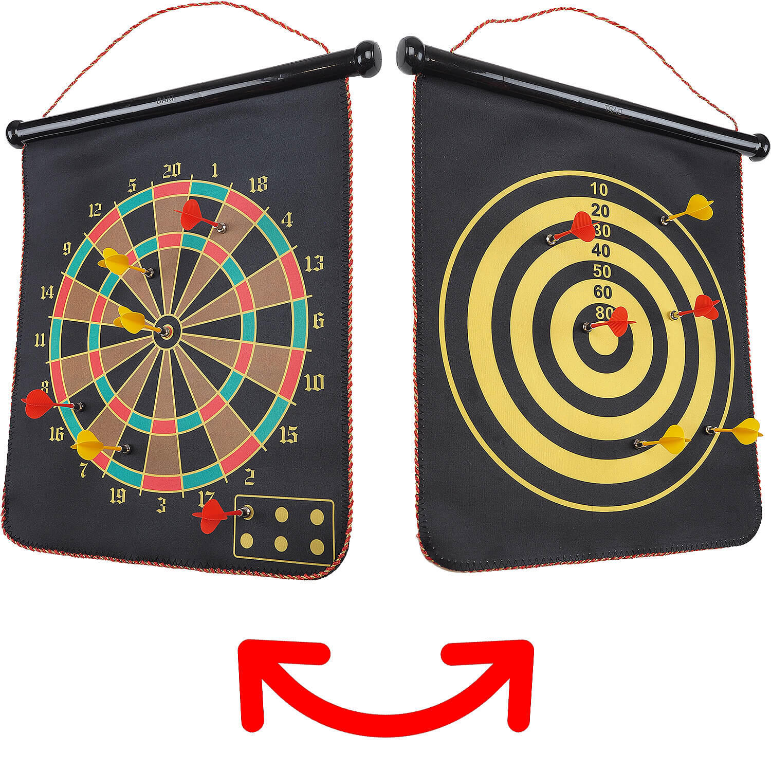 Joc Darts magnetic clasic , cu 6 sageti incluse, 41 x 48 cm