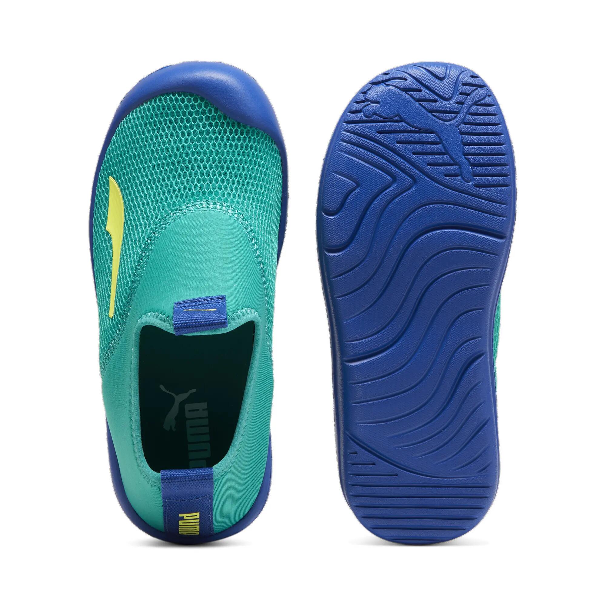 Sandales Aquacat Shield Enfant PUMA Sparkling Green Lime Pow Cobalt Glaze Blue 4/6