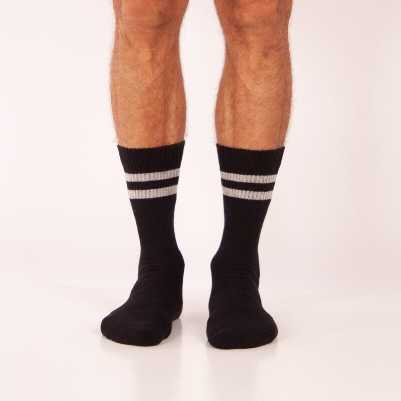 Pack 3 pares de calcetines deportivos de algodón con rayas 3/5