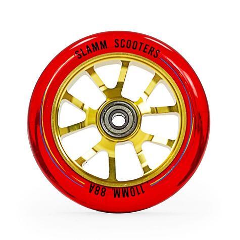 SLAMM SCOOTERS V-Ten II 110mm Ghost Alloy Core Scooter Wheel and Bearings- Red-Size: 110mm * 1