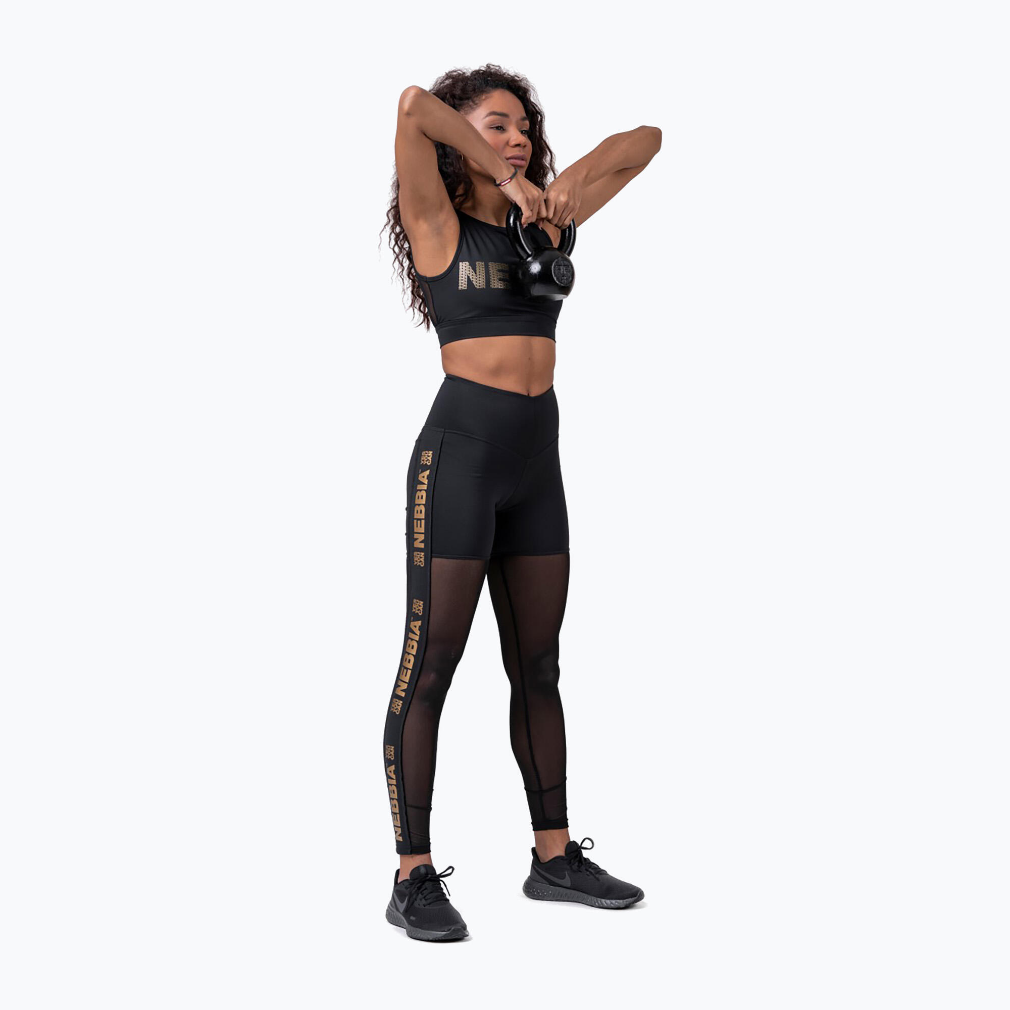 NEBBIA Gold Mesh Mini Top trainingsbeha 4/5